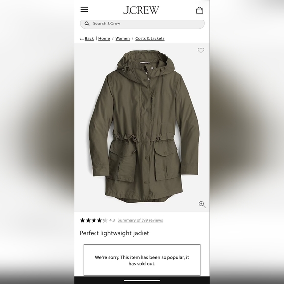 J Crew Perfect Lightweight Jacket (XS) - Picture 4 of 7